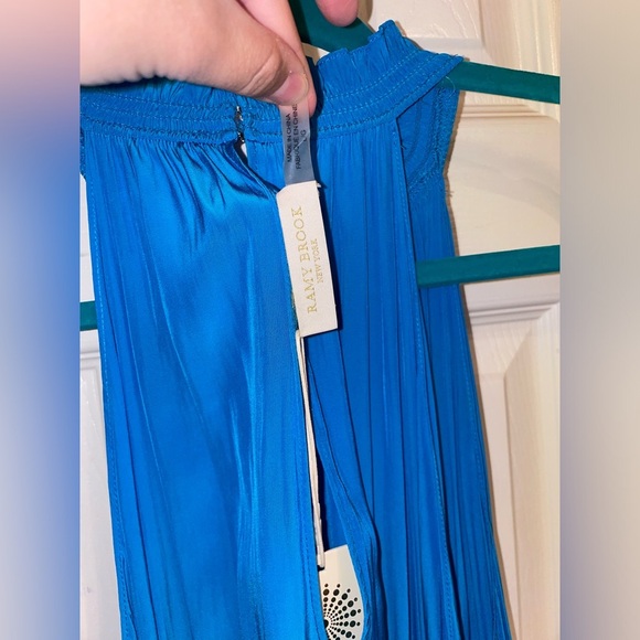 Ramy Brook Vibrant Blue Ruffled Mini Dress - Picture 3 of 6